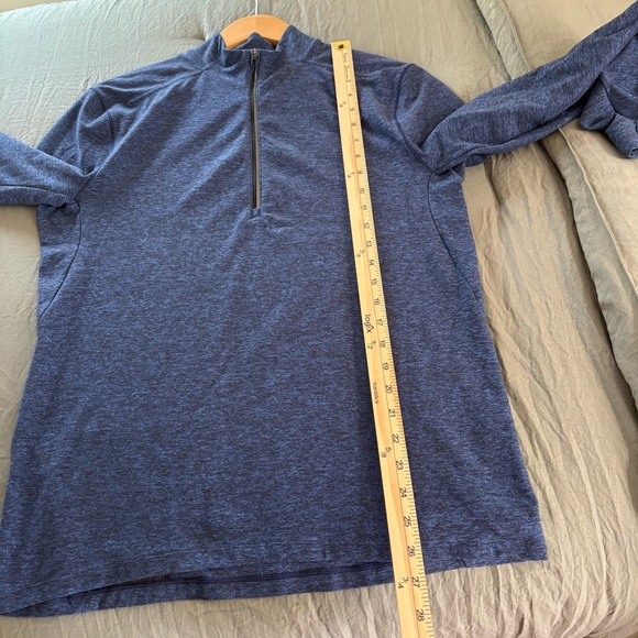 Lululemon Surge Warm 1/2 Zip Heathered Hero Blue. Size Medium. - Picture 8 of 14
